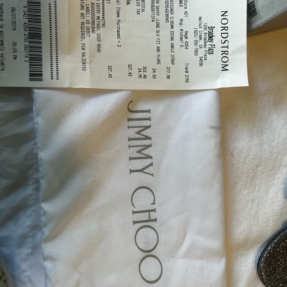 Jimmy Choo ankle strap glitter sandal | Edina 39.5 - Picture 9 of 11